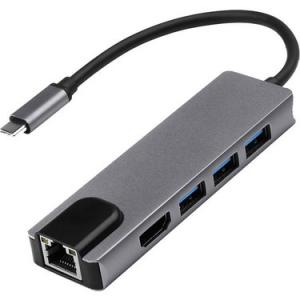 AIRSKY 6N1EH 6 İN 1 GB ETHERNET 1 PORT HDMİ 3 PORT 3.0 USB HUB 1 PORT TYPC