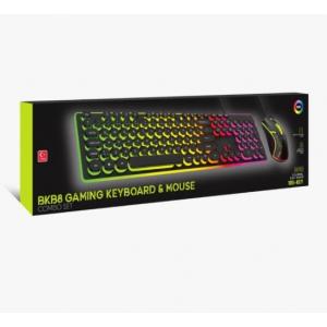 BLİC BKB8 GAMİNG KLAVYE MOUSE SET RAİNBOW IŞIKLI