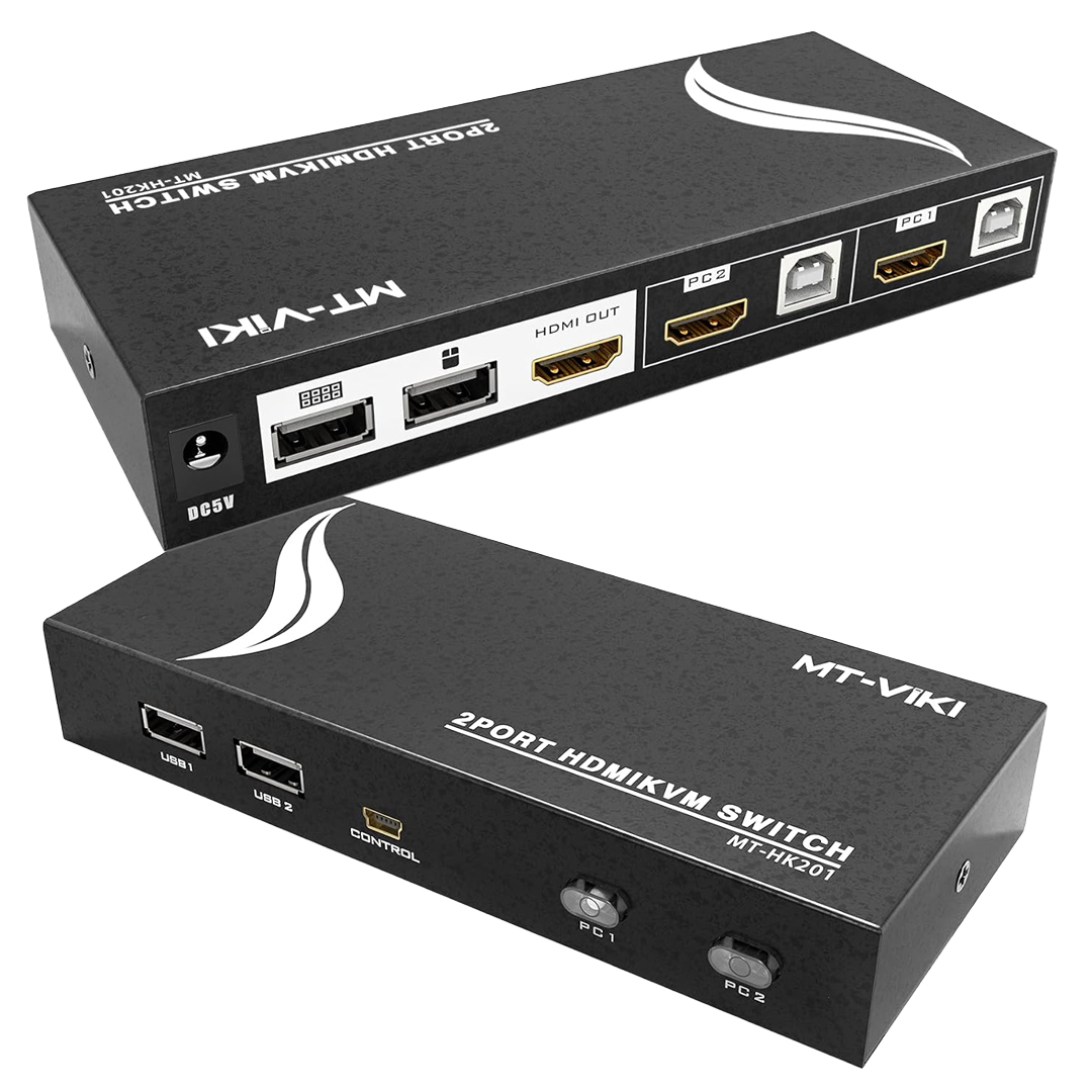 2 PORT HDMI KVM SWİTCH ULTRA HD 4K KASA ÇOKLU BİLGİSAYAR KONTROL CİHAZI  PM-14742