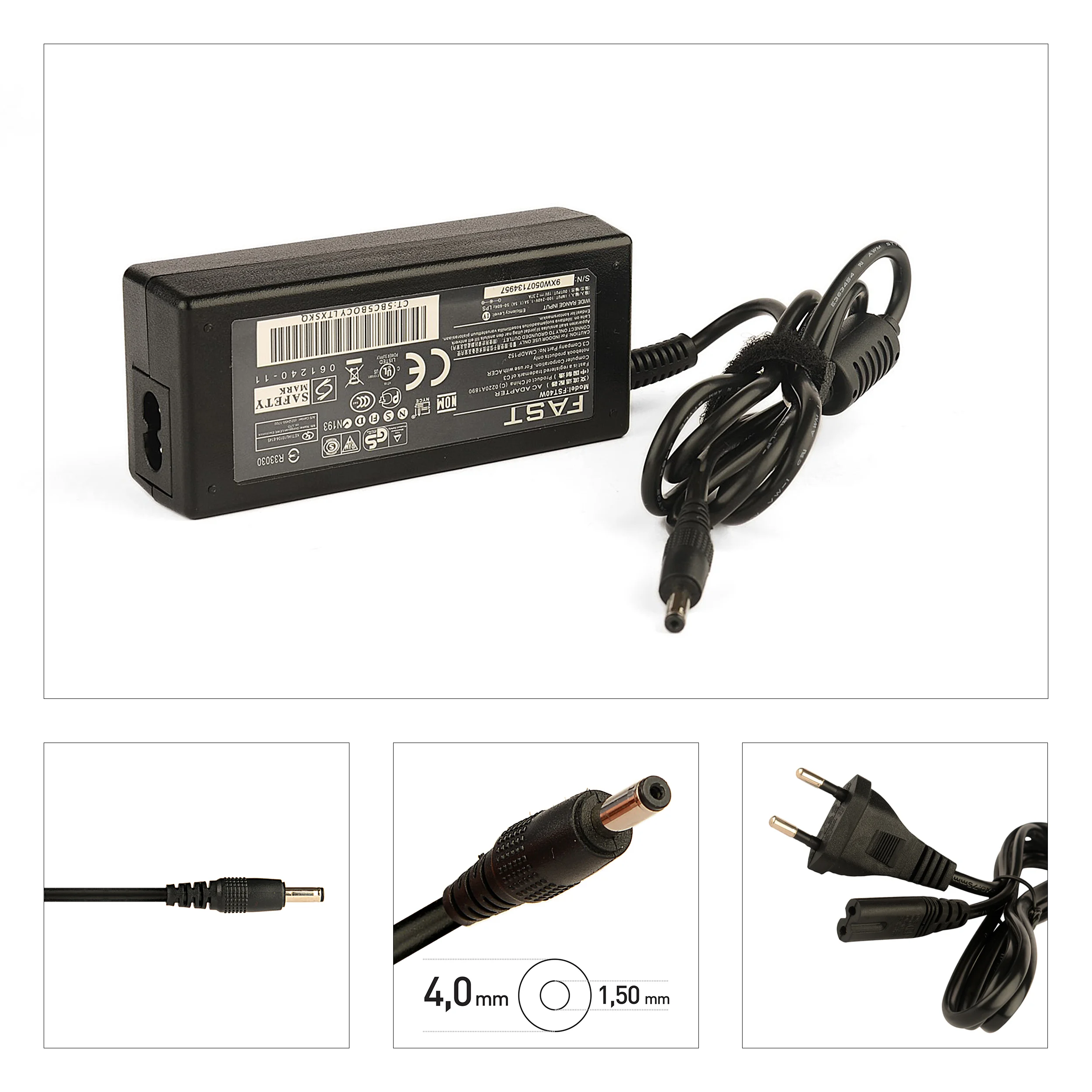 ASUS CUADP014 19V 2.37A 45W 4.0x1.35mm ULTRABOOK NOTEBOOK ADAPTÖR CU14