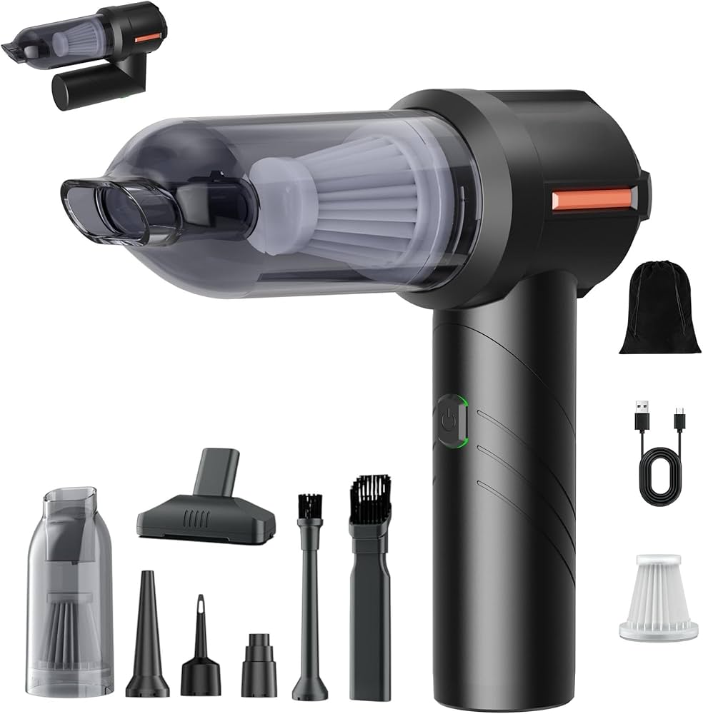 Auhma AHV-06 Araç Süpürgesi 20.000Pa, 6000mAh Bataryalı, EVA Çantalı Göstergeli, Araç Içi Süpürge