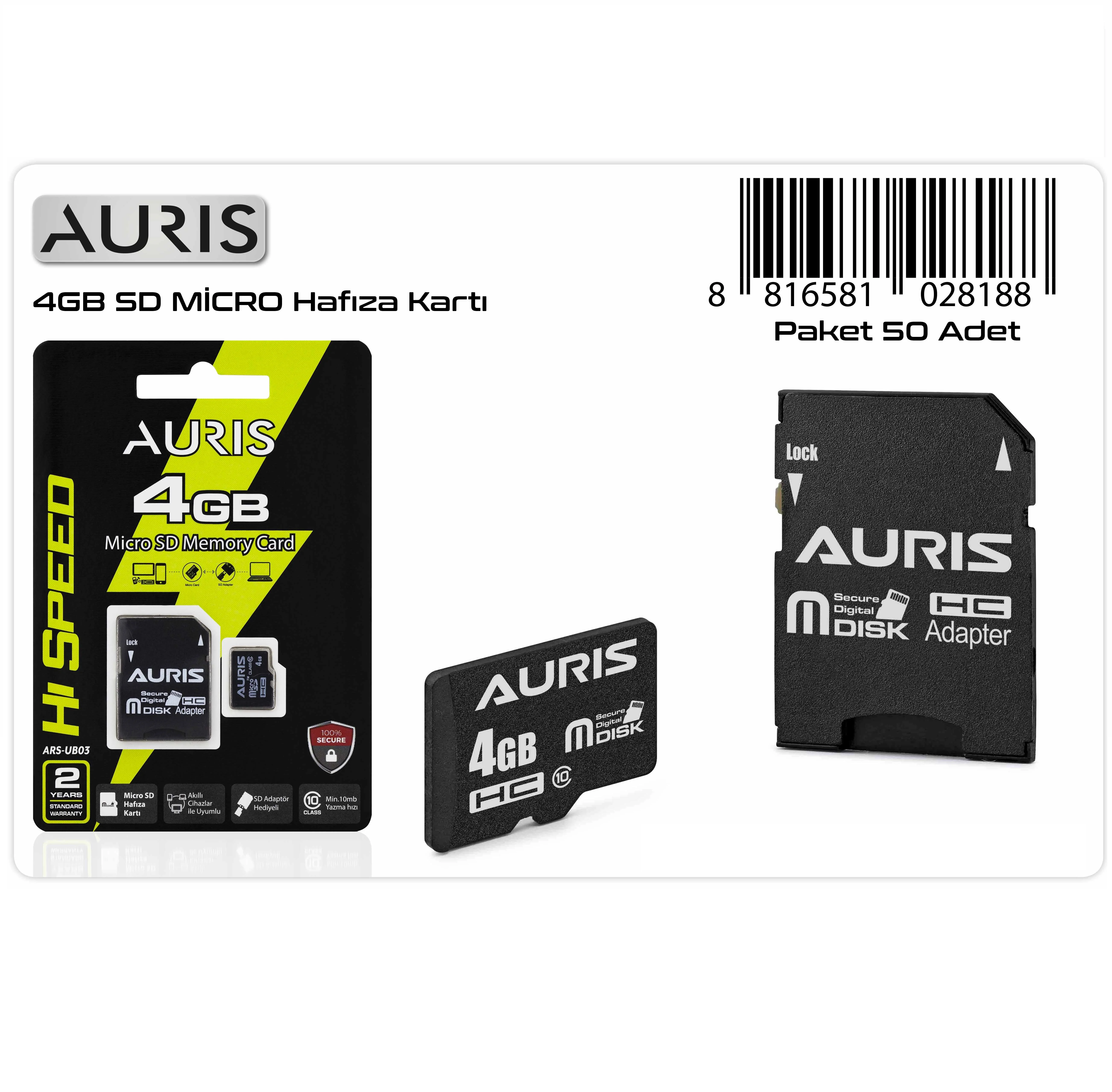 AURIS 4 GB MicroSD Hafıza Kartı
