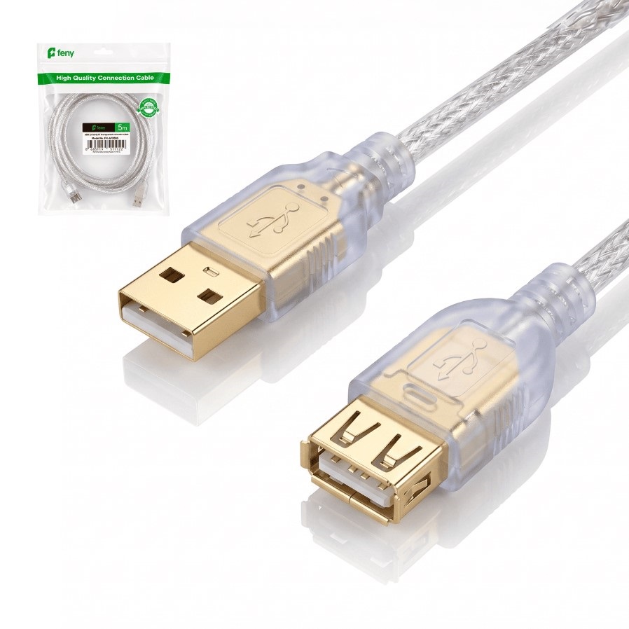 Feny FN-AF3003 USB2.0 AM-AF Şeffaf Uzatma Kablosu 3M
