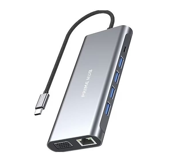 FH23 11'i 1 Arada USB-C Çoklayıcı  4K HDMI, 100W PD, Gigabit Ethernet, 3.5mm Jack