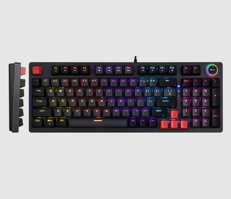 Jedel KL-114 Mekanik Gaming Klavye - Blue Switch, Rgb Aydınlatmalı, Volume Kontrol