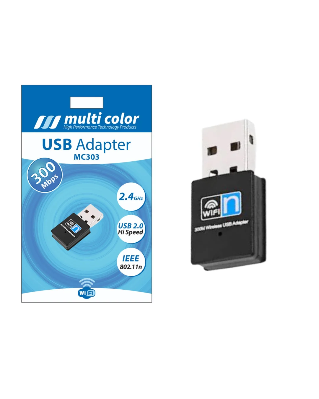 MULTİCOLOR MC303  Wifi Adaptör 300Mbps Güçlü Çekim Gücü