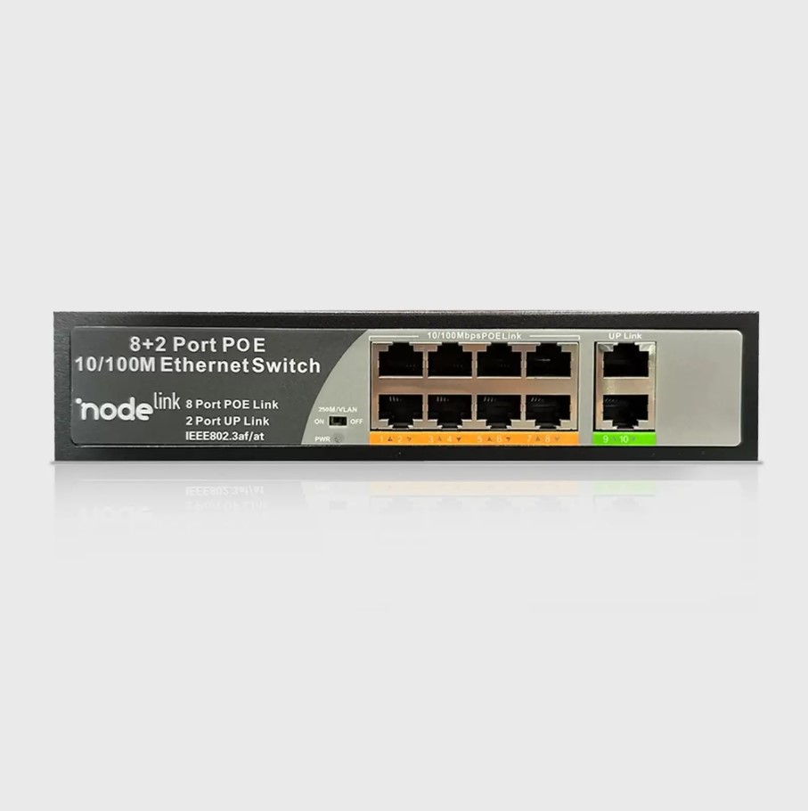 Node Link Power Beam NDL-PB100P8 8+2 10-100 POE Switch