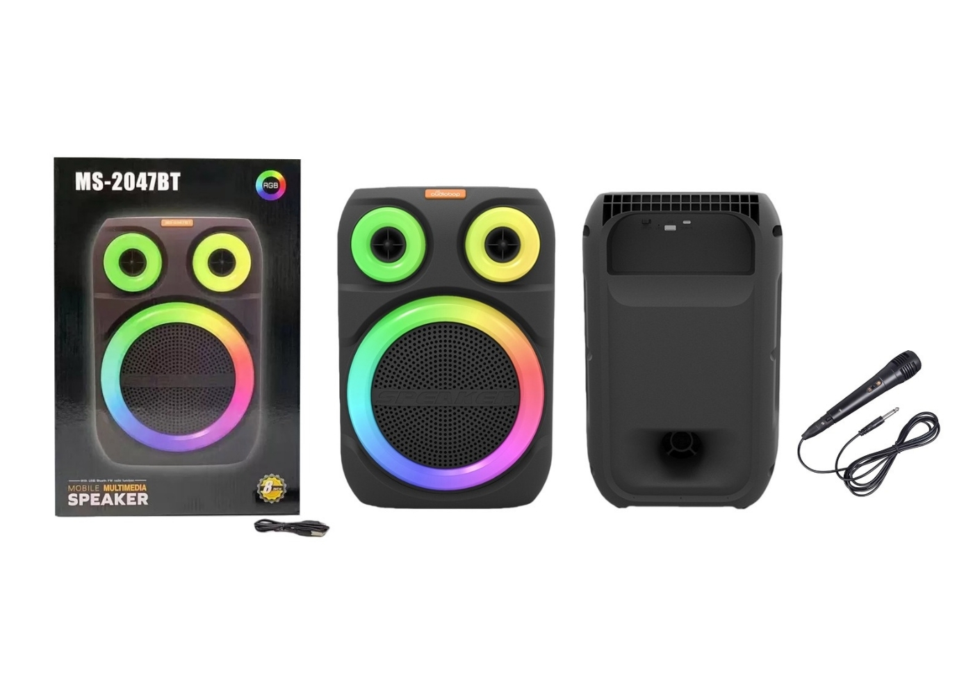 Platoon PL-4670 BT,SD,USB GİRİŞLİ RGB IŞIKLI MİKROFONLU SPEAKER