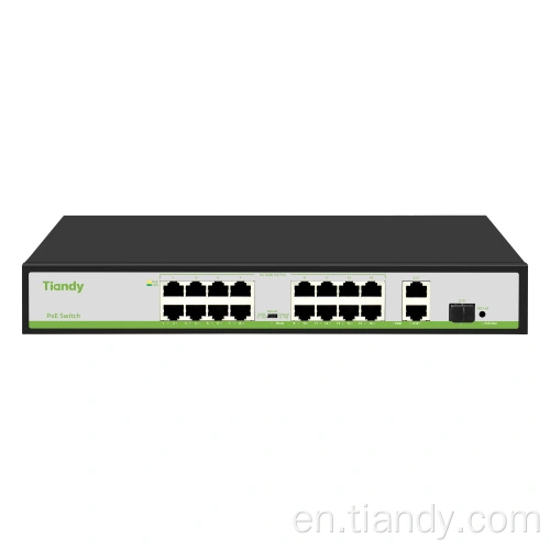 TIANDY TC-P3S019 Spec:H/1621/AT/180 16*100 POE /  2*1 POE SWİTCH