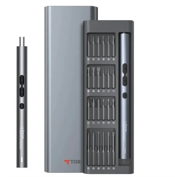 ​​​​​​​TTS04 ŞARJLI HASSAS TORNAVİDA SETİ 48 PARÇA TYPE-C ŞARJLI LED IŞIKLI MIKNATISLI ALÜNİNYUM KASA