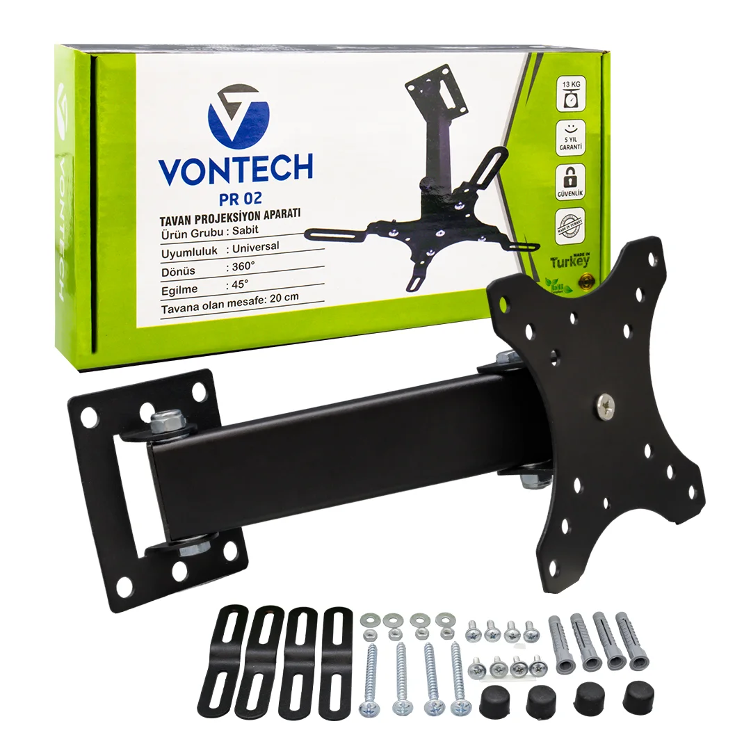 VONTECH PR-02 20 CM 360*  TAVAN PROJEKSİYON ASKI APARATI 4169