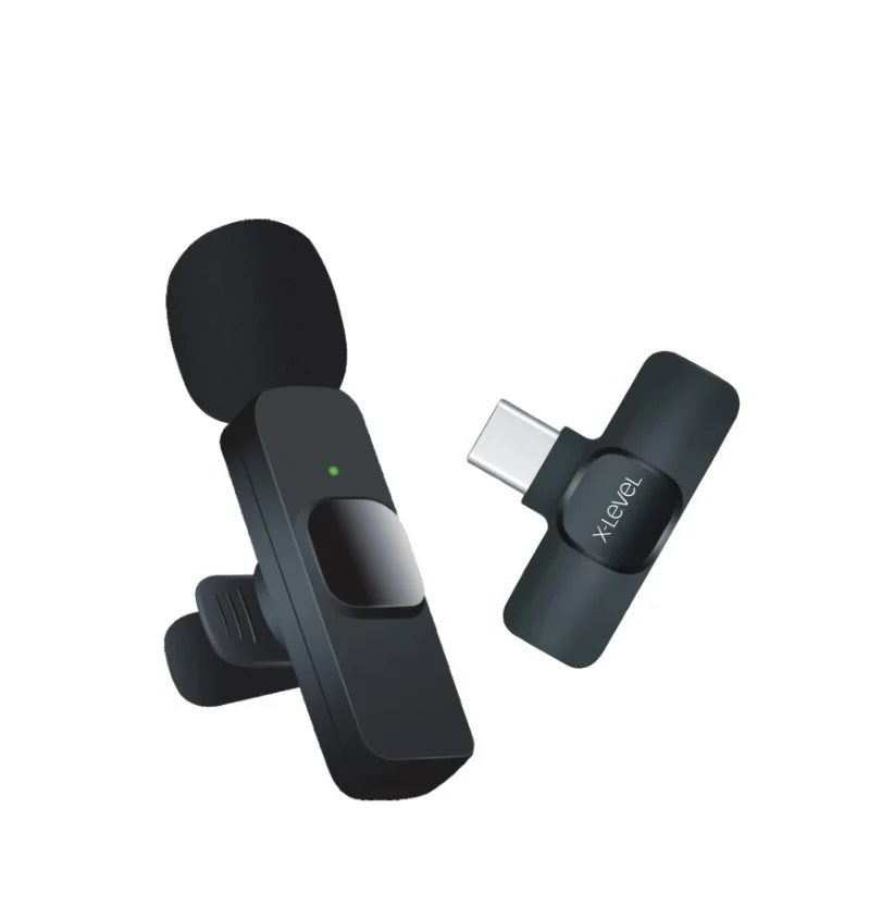 XMC3000 USB-C Giriş Aparatlı iPhone Android Uyumlu Youtuber iNfluencer Kablosuz Wireless Bluetooth Yaka Mikrofonu